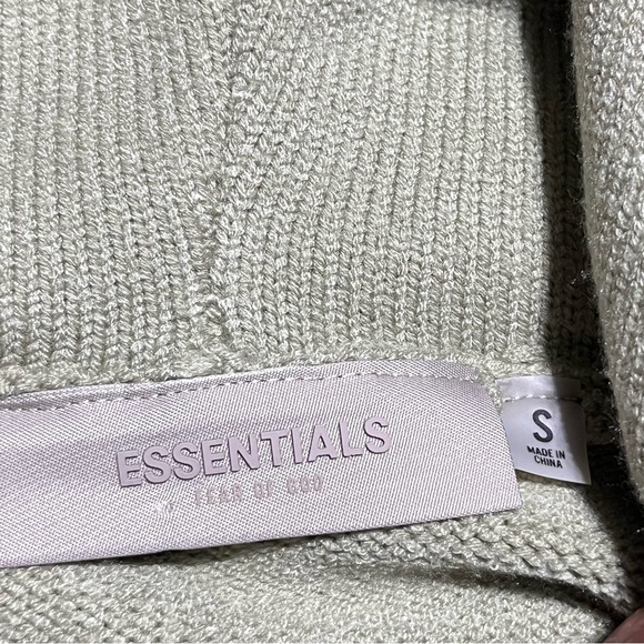 Fear of God Essentials Knit Hoodie Seafoam Mens Size Small - Picture 6 of 6